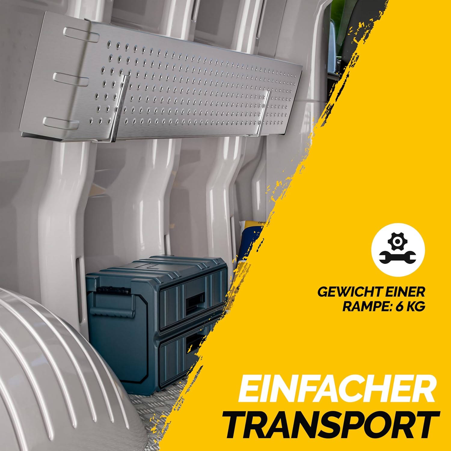 MONZANA® 2X Auffahrrampe 400 kg Tragfähigkeit galvanisierter Stahl 160x22,5x4,5cm rutschfeste perforierte Oberfläche PKW Transport Laderampe Rampe — Ansicht 6