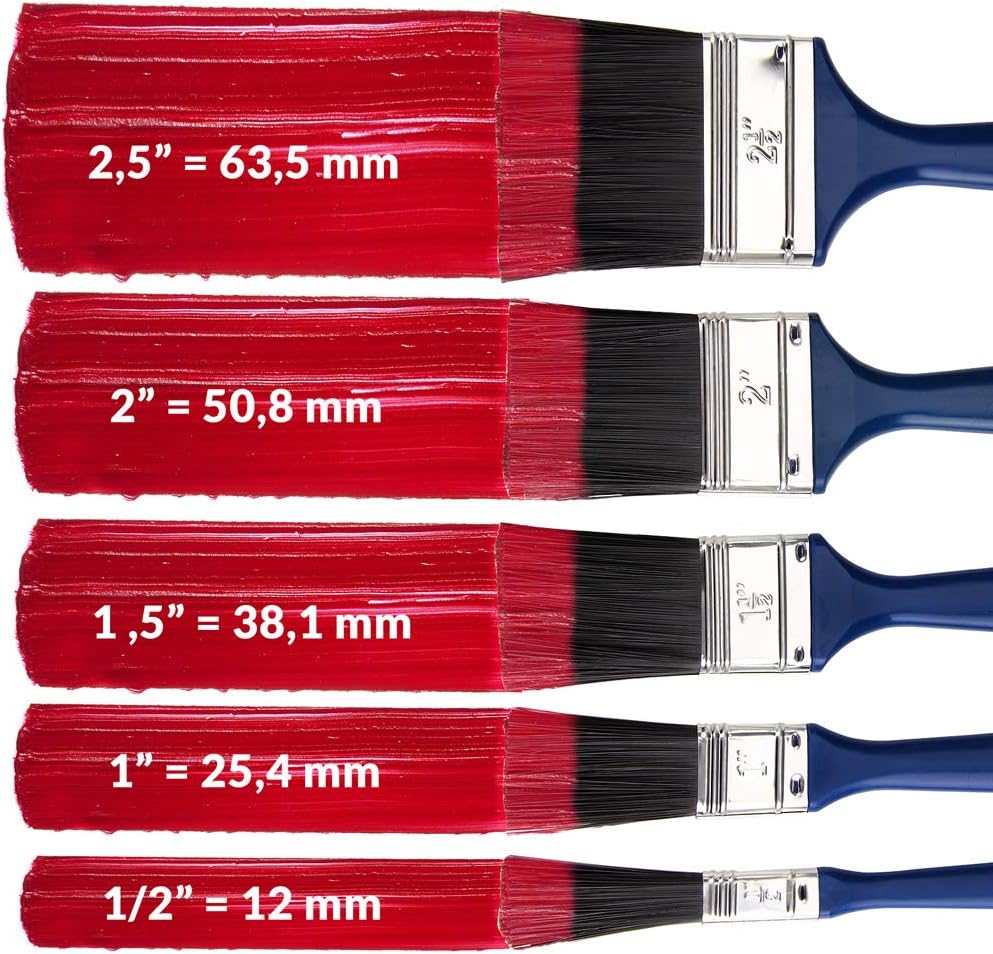MONZANA® 30tlg Malerpinsel Set 5 versch. Größen für Holzlasur Lacke Farbe Pinselset Lasurpinsel Lackierpinsel Malerpinsel — Ansicht 4