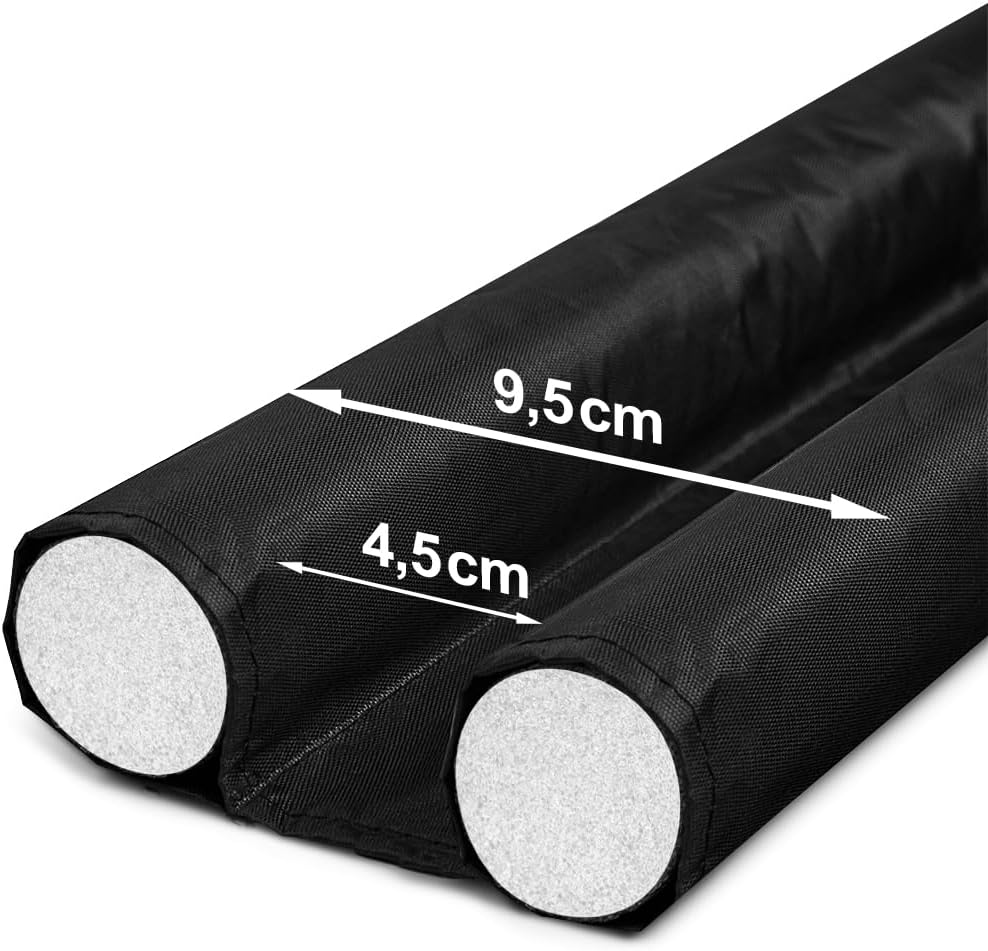 Monzana® 3X Zugluftstopper für Türen 92cm Doppeldichtung Luftzugstopper Windstopper Schwarz Zuschneidbar Haustür Lärmschutz Isolierung Kälte Polyester — Ansicht 5