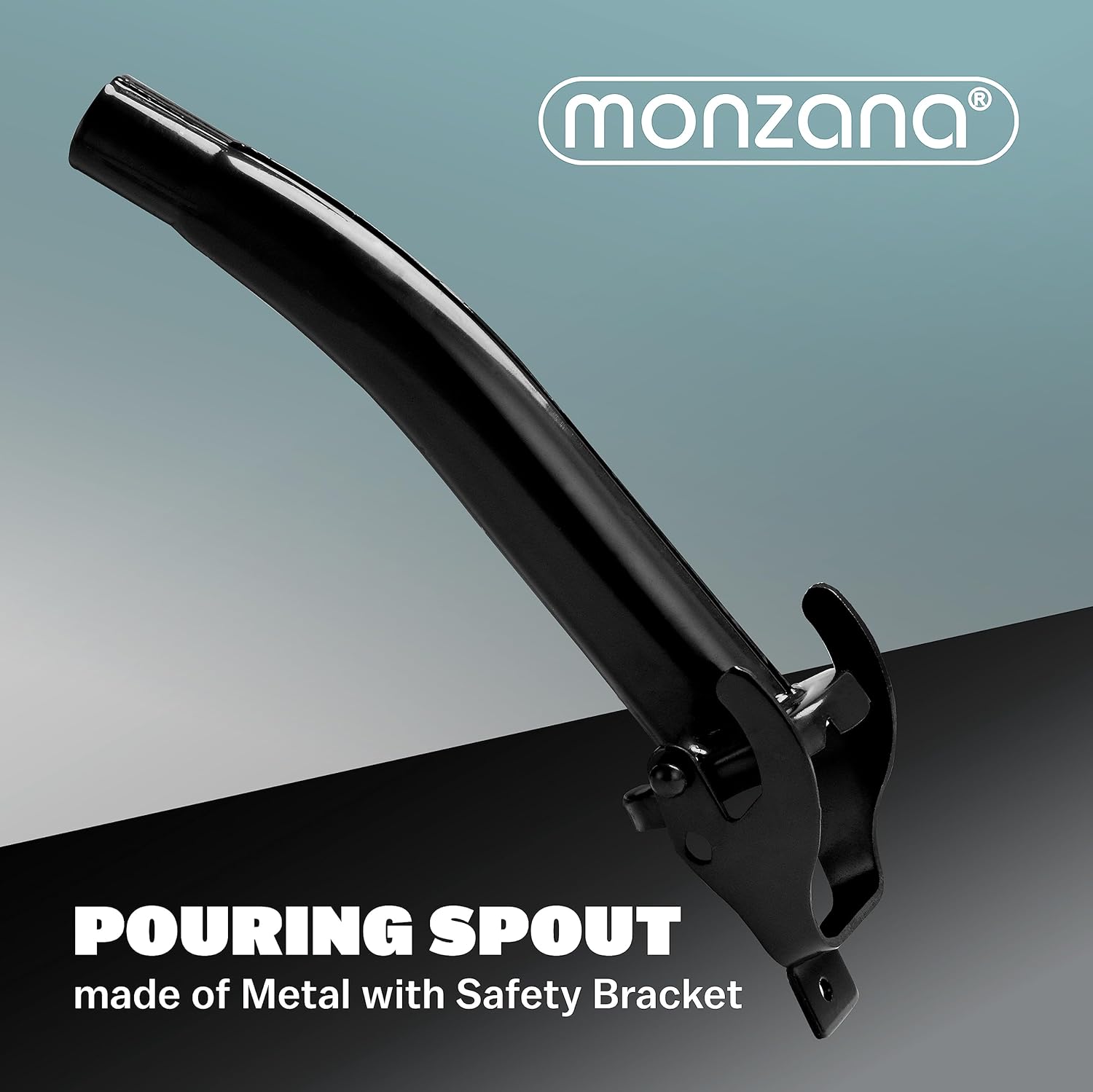MONZANA® Ausgießer Einfüllstutzen aus Metall für Benzinkanister Kanister Metallkanister Tankstutzen Einfüllstutzen Kraftstoffausguss Benzin Diesel Schwarz — Ansicht 2