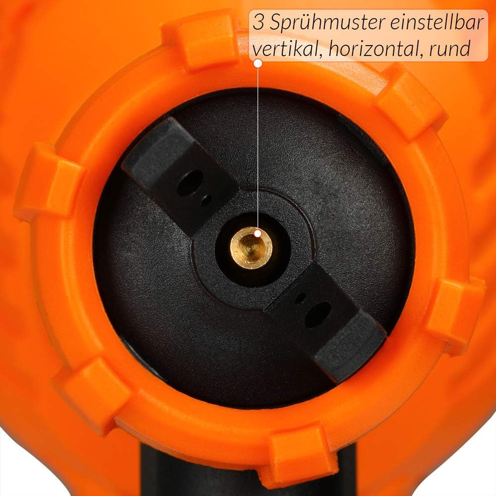 MONZANA® elektrisches Farbsprühsystem 800ml/min Behälter 500 W 3 Sprühmuster Farbsprühpistole Spritzpistole Lackierpistole Farbsprühgerät Einfülltrichter — Ansicht 4