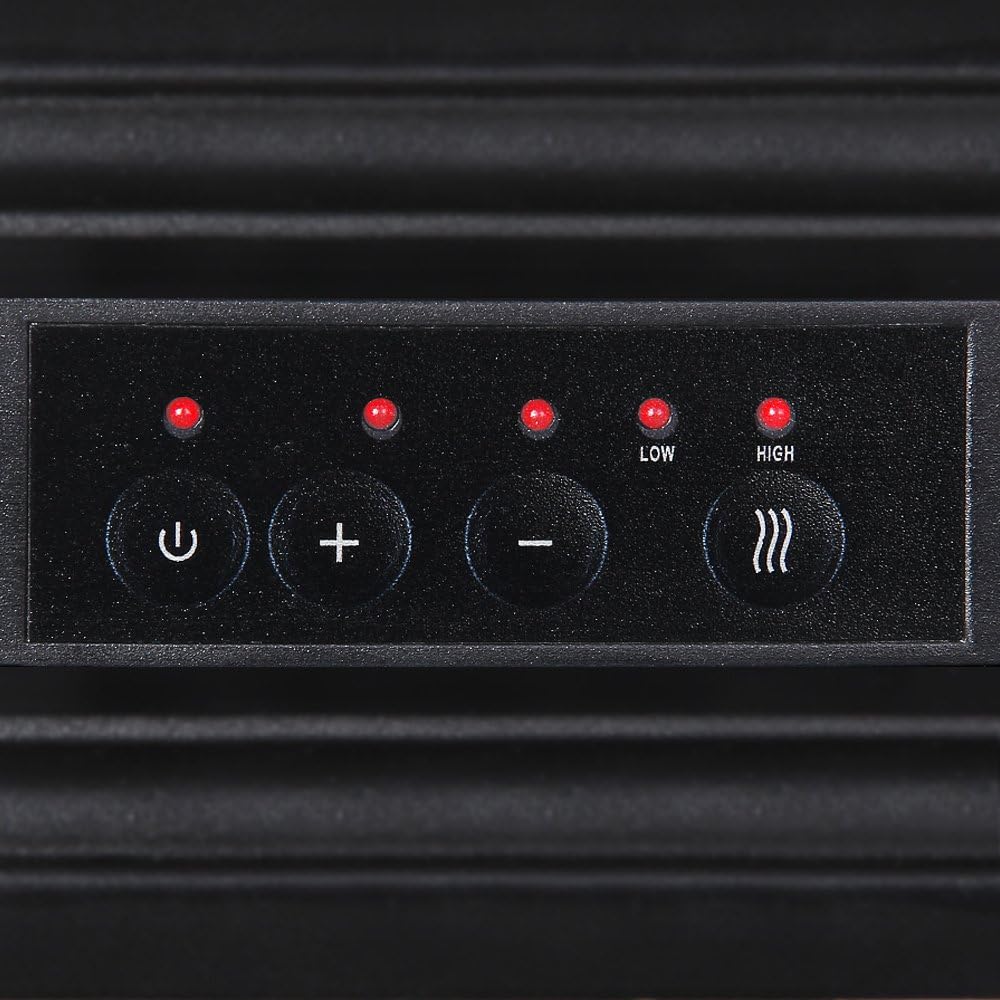 MONZANA® Elektrokamin LED Flammeneffekt 2000W Heizlüfter Elektrisch 2 Heizstufen Fernbedienung Heizung Timer Kamin Wohnzimmer Ofen 70x36x66cm Schwarz — Ansicht 6