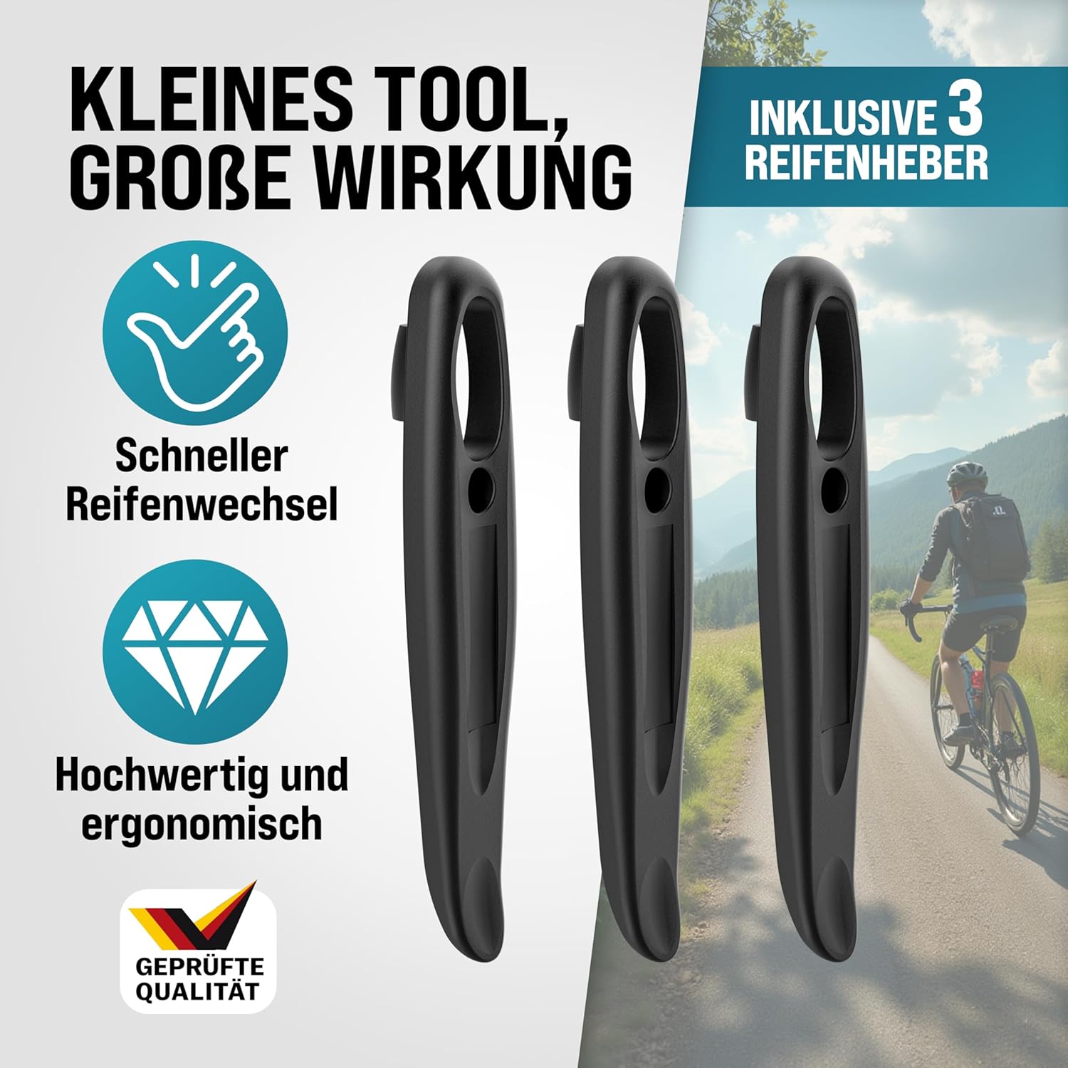 MONZANA® Fahrradmontageständer 30 kg mit Drehmomentschlüssel 1/4 Zoll Set Profi klappbar Tragetasche Reifenheber 1-25 Nm Bitset Transportbox — Ansicht 4
