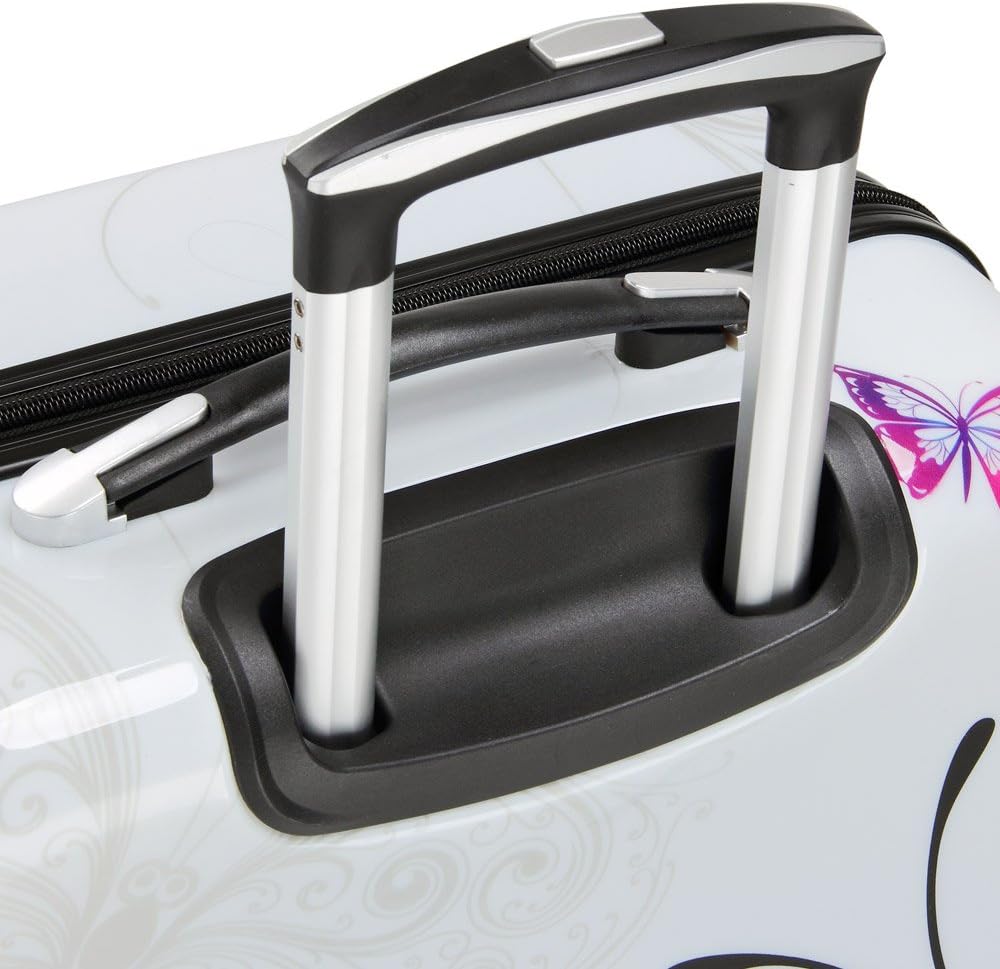 MONZANA® Hartschalenkoffer Set Butterfly Basic Reisekoffer Trolley Koffer ABS Zwilllingsrolle Alu-Teleskopgriff Schloss — Ansicht 5
