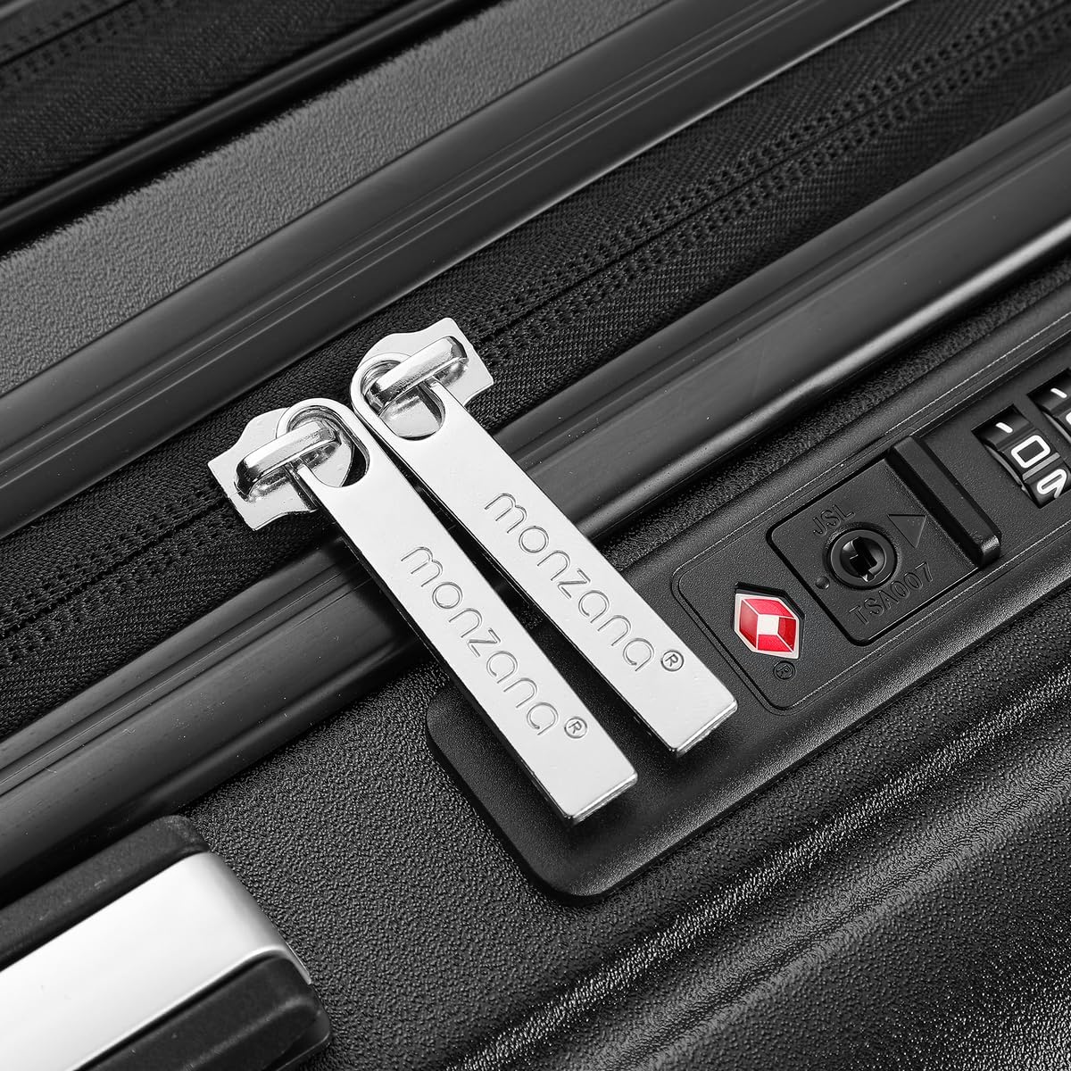 Monzana® Kofferset Hartschalen Koffer Business Laptopfach Gel-Griffe 4 Rollen ABS PC Hardcase TSA Schloss Trolley Rollkoffer Reisekoffer M XL Set — Ansicht 5