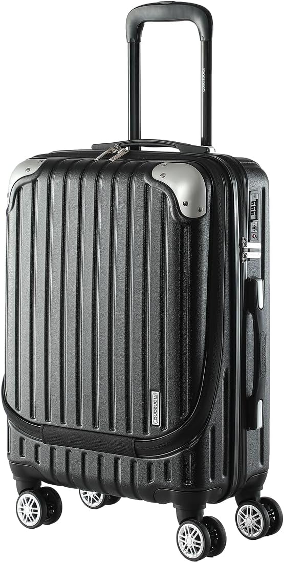 Monzana® Kofferset Hartschalen Koffer Business Laptopfach Gel-Griffe 4 Rollen ABS PC Hardcase TSA Schloss Trolley Rollkoffer Reisekoffer M XL Set