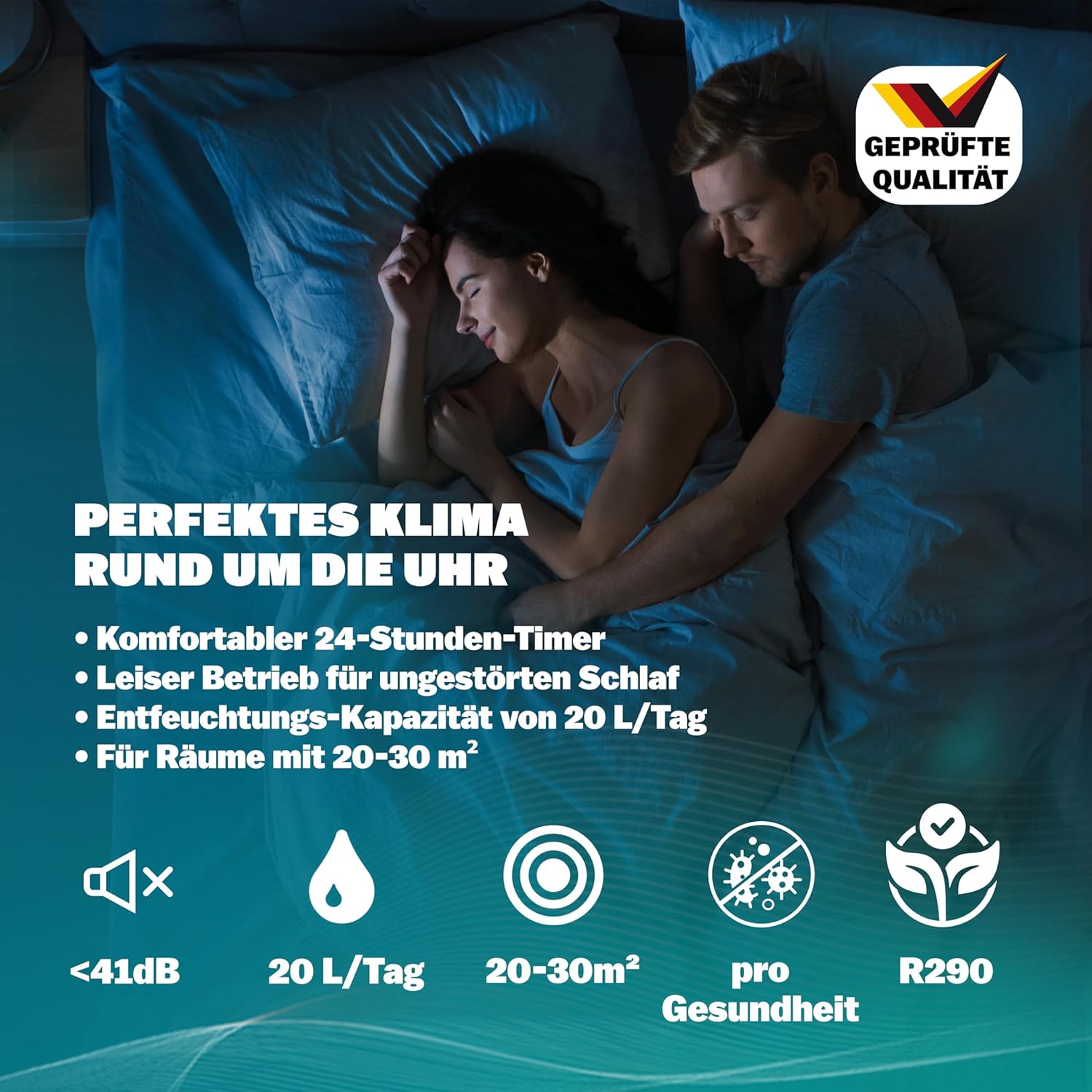 MONZANA® Luftentfeuchter elektrisch 20-30m2 20L/Tag LED-Display 24-Std-Timer Raumentfeuchter Bad Wohnung Wifi Smart Home App Luftreiniger Allergiker — Ansicht 5
