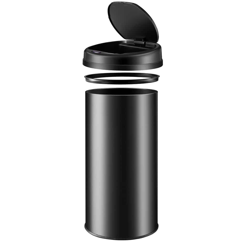 Monzana® Mülleimer Küche mit Sensor 30L Edelstahl USB Ladekabel Berührungslos Deckel Hygienisch Papierkorb Automatik Abfalleimer Wasserdicht Büro Schwarz Recycling — Ansicht 6