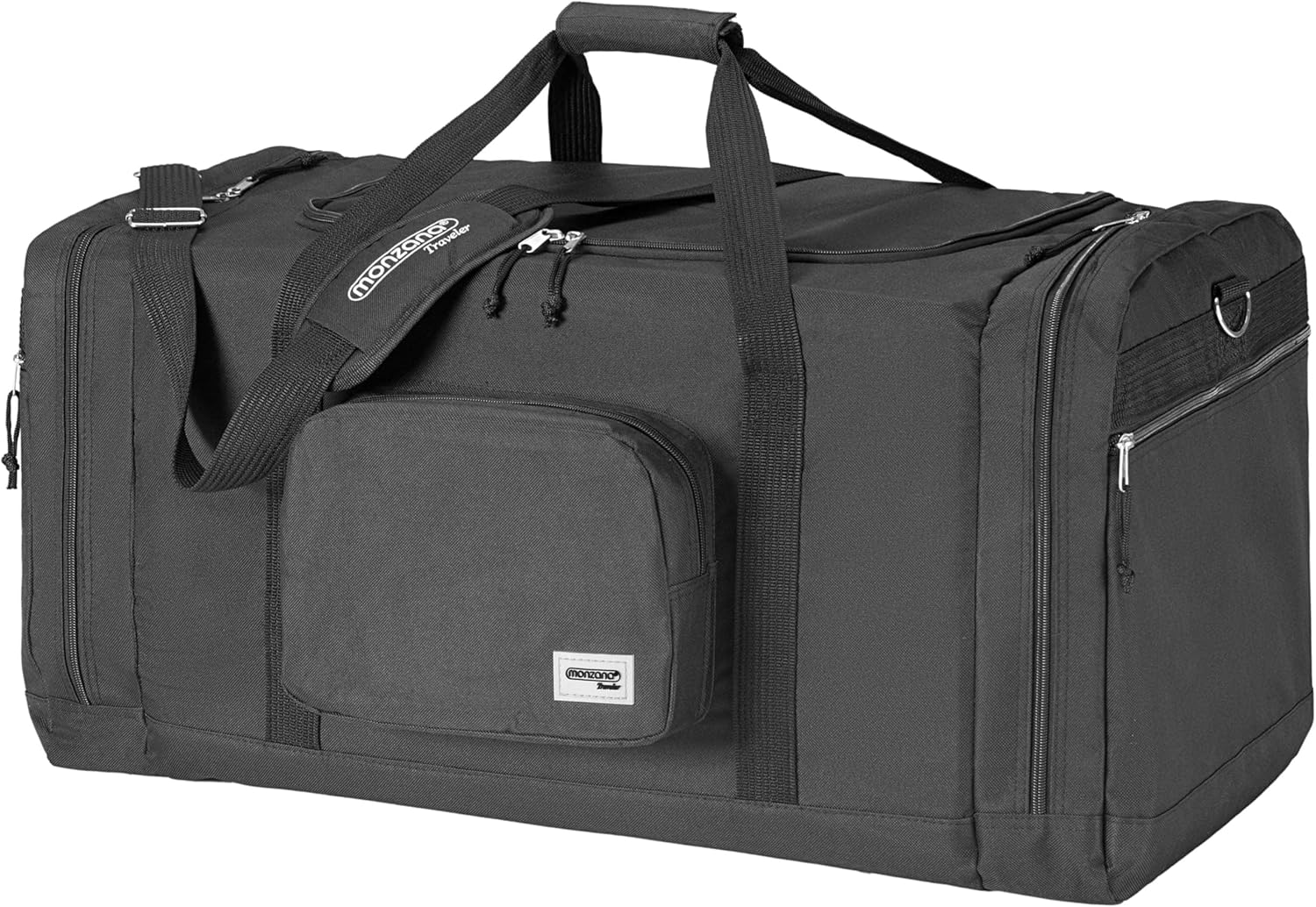 MONZANA® Reisetasche 90L 70x35x35cm Schultergurt Pad Abnehmbar Verstellbar Front & Seitenfächer Standfüße Weekender Duffelbag Sporttasche