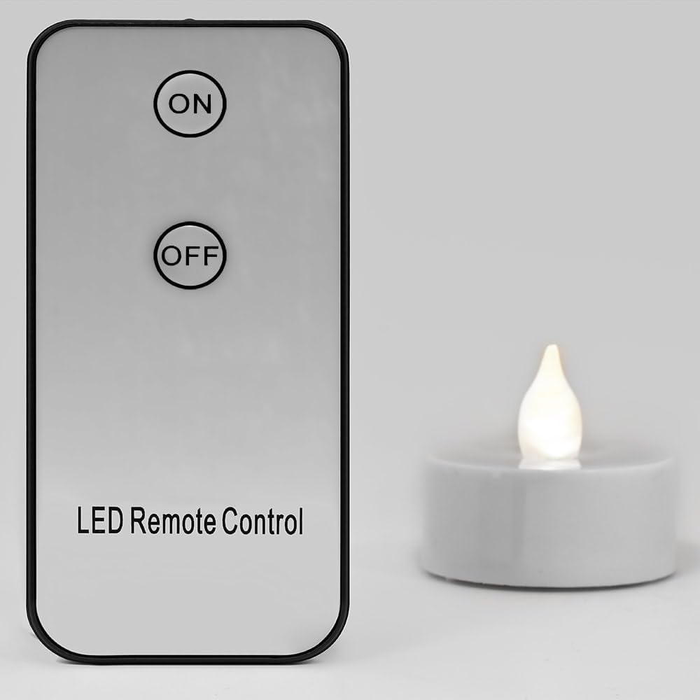 Monzana® Teelichter LED +300H elektrisch flackernd mit Fernbedienung mit Batterien flammenlose realistische Kerzen hell warm weiß 10er Set je 3,7cm — Ansicht 2