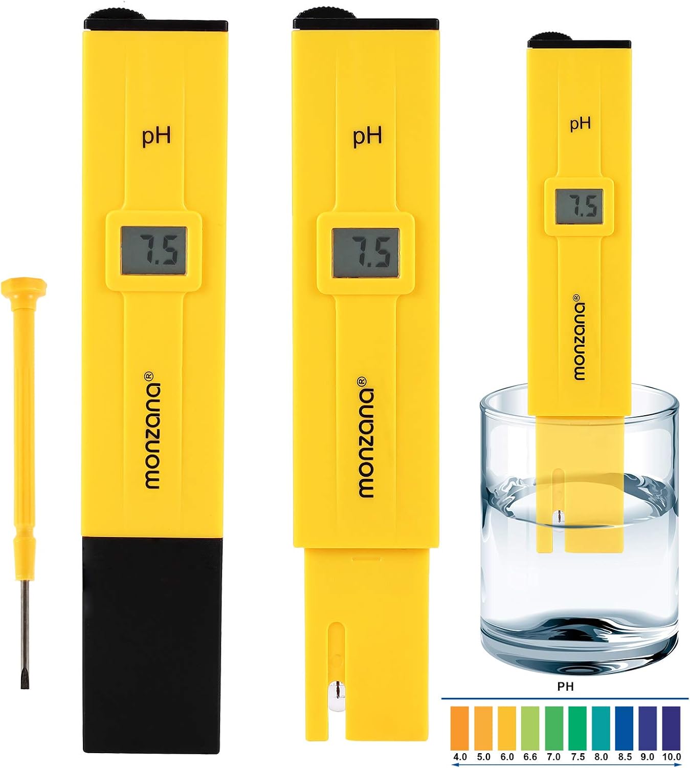 Monzana® Wassertester 3in1 Set | Messgerät für PH TDS EC und Temperatur | Pool Tester Digital Wasserprüfer — Ansicht 3